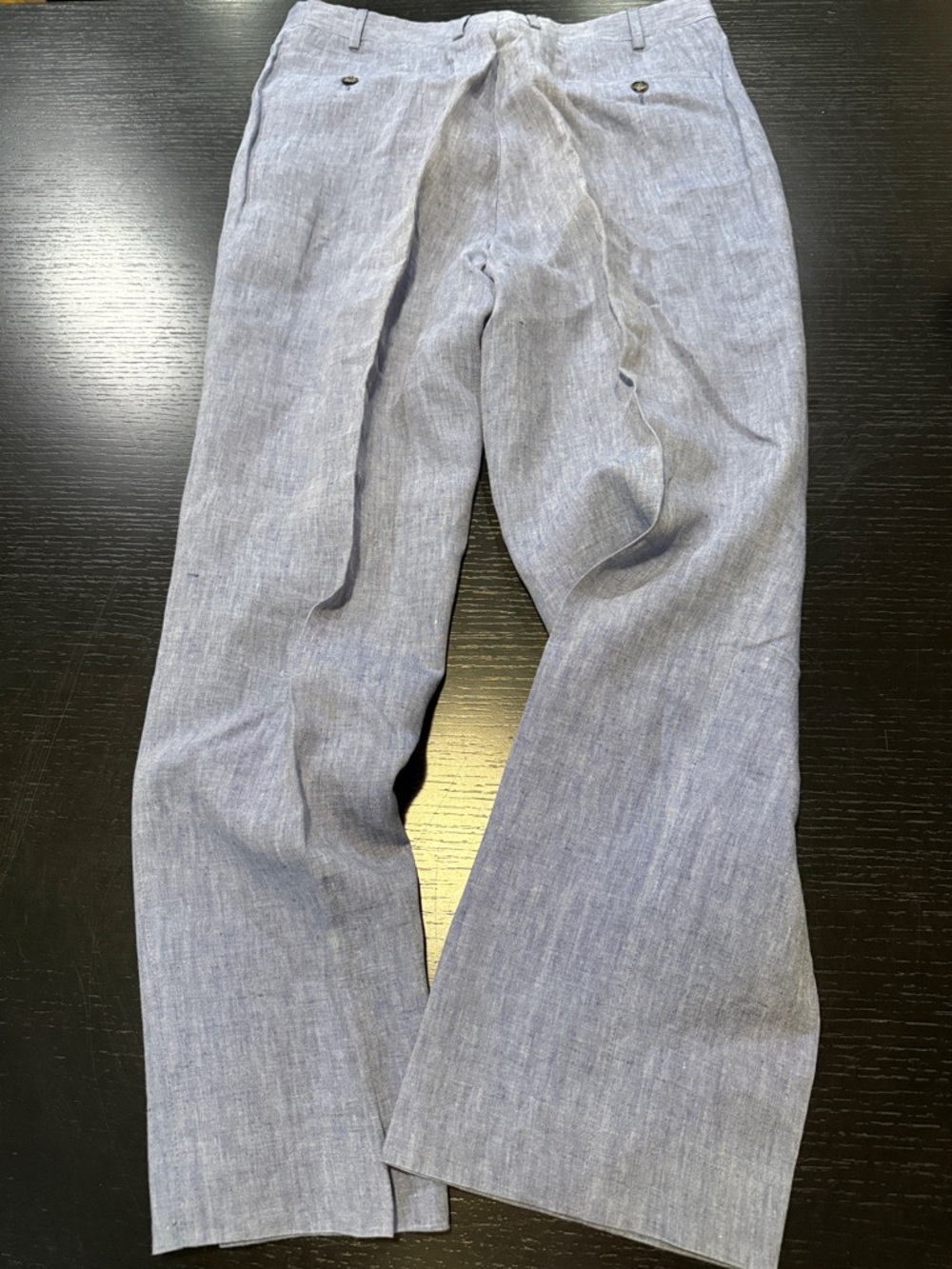 Pal Zileri Light Blue Linen-Blend Trousers
